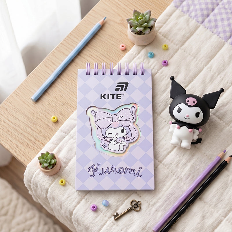 Блокнот на спирали Kite Kuromi HK26-279-2, А6, 80 листов, линия