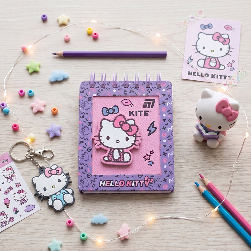 Блокнот на спирали Kite Hello Kitty HK26-276-1, А6, 80 листов, клетка