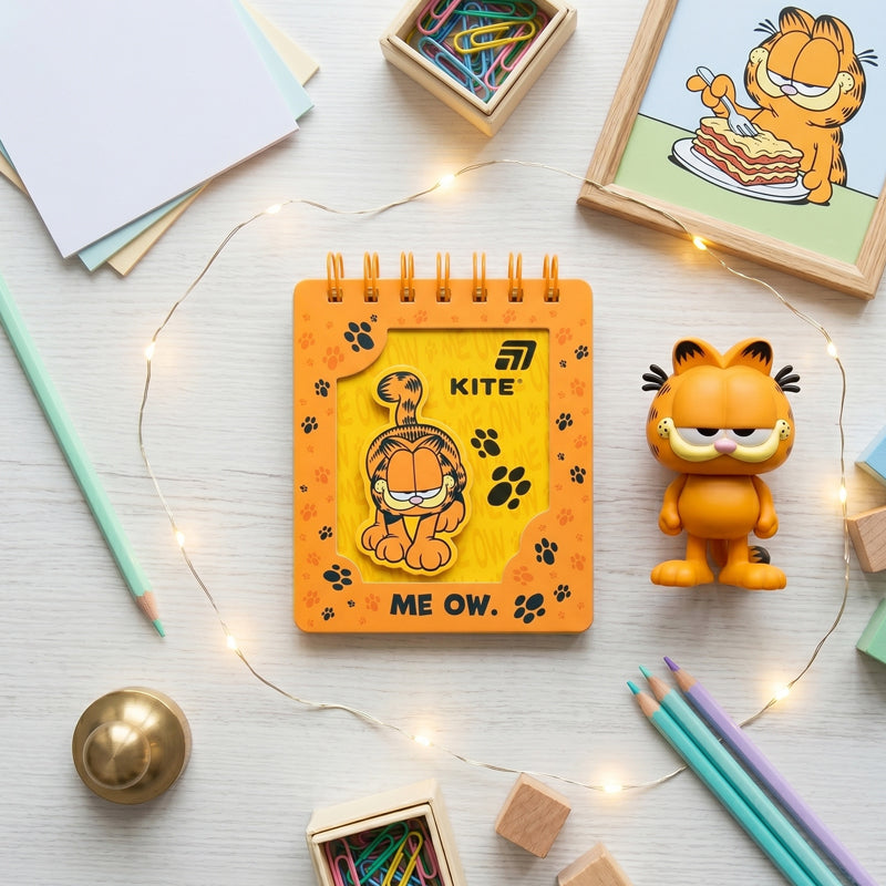 Блокнот на спирали Kite Garfield GF26-276, А6, 80 листов, клетка