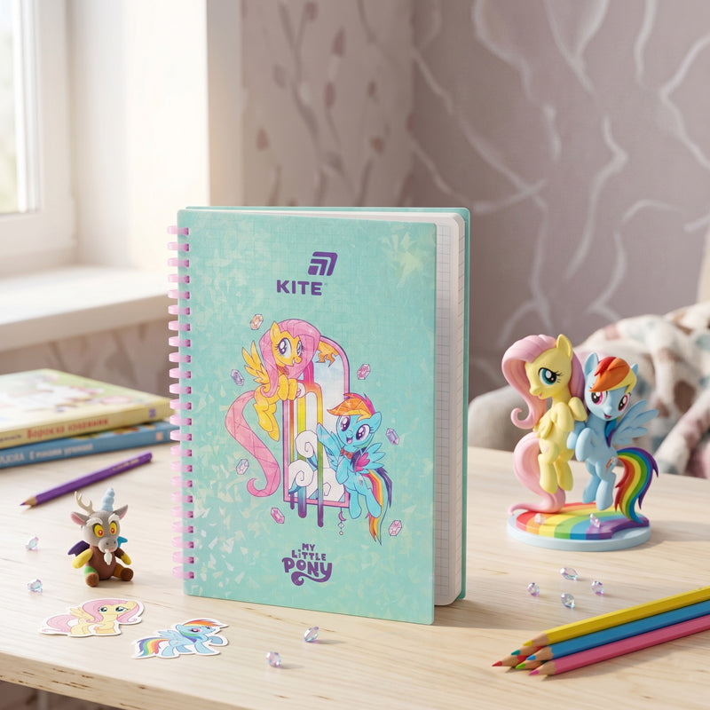 Блокнот на спирали My Little Pony LP26-277, А5, 80 листов, клетка, пластиковая обложка