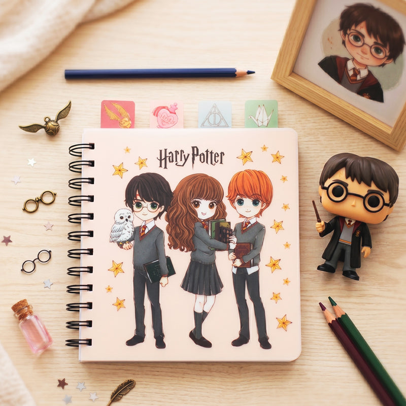 Блокнот с разделителями на спирали Harry Potter HP26-278, 80 листов, клетка, пластиковая обложка