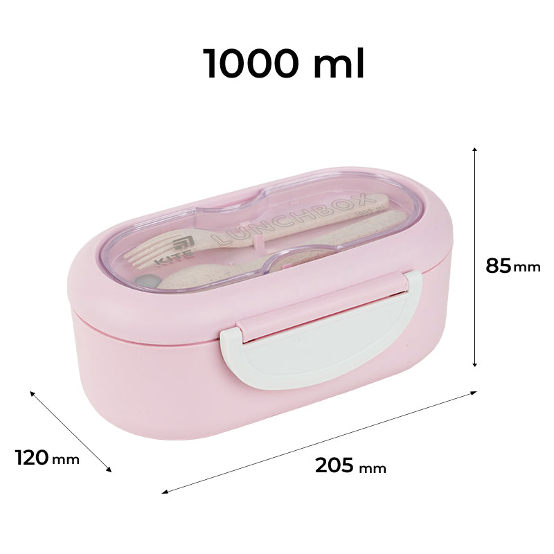 Ланчбокс с разделителем Kite K23-185-3, 1000 мл, пудровый