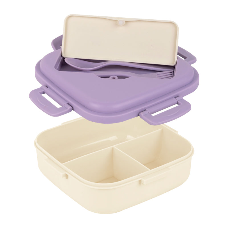 Ланчбокс с разделителем Kite K26-186-3, 1100 мл, фиолетово-бежевый