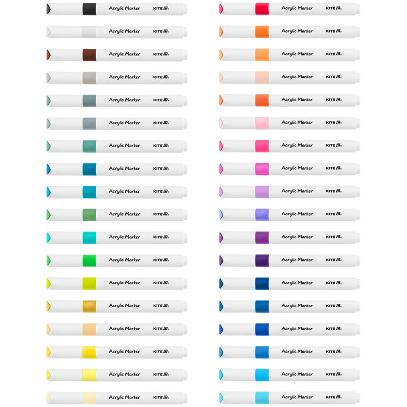Маркери акрилові Jumbo Kite Creative K-1292, 36 кольорів
