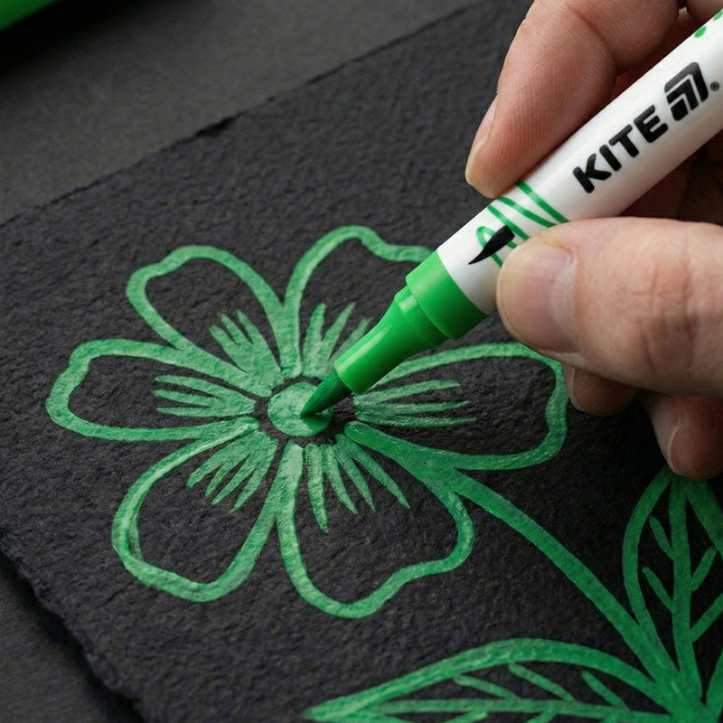 Маркери акрилові двосторонні Kite Creative K-1293, 6 кольорів