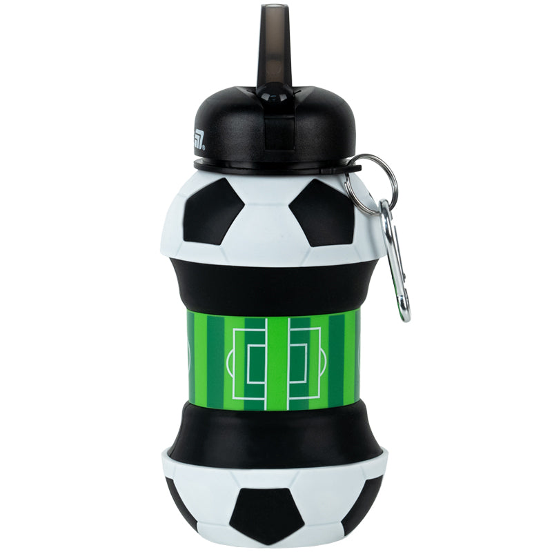 Силиконовая бутылка для воды Kite K26-1272-1, 550 мл, черно-белая