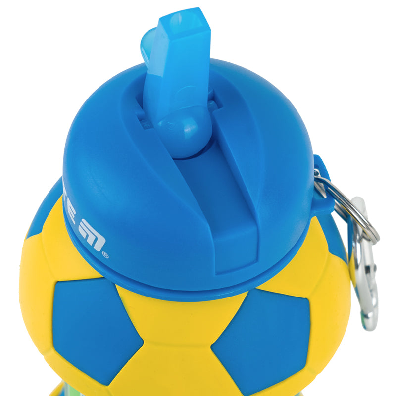 Силиконовая бутылка для воды Kite K26-1272-2, 550 мл, сине-желтая