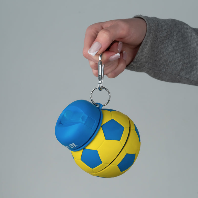 Силиконовая бутылка для воды Kite K26-1272-2, 550 мл, сине-желтая