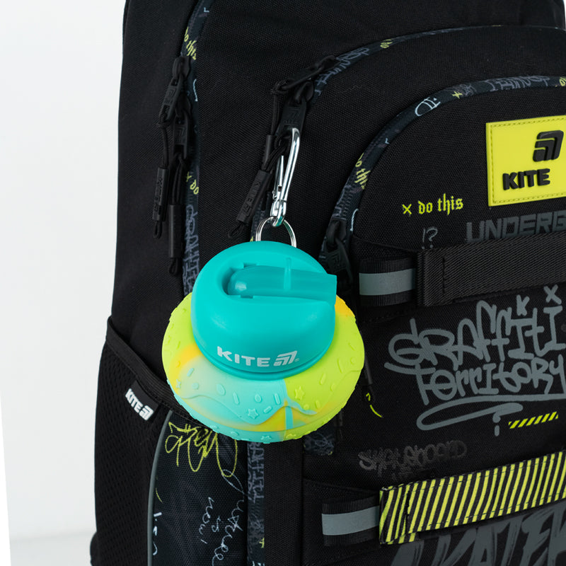 Силиконовая бутылка для воды Kite K26-1271-1, 600 мл, бирюзовая