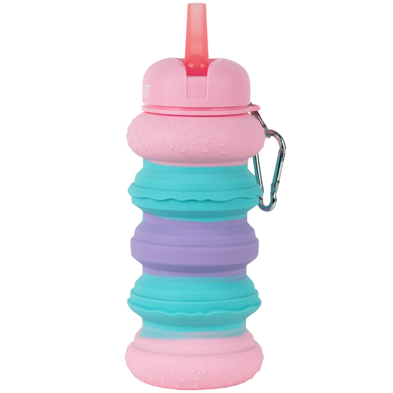 Силиконовая бутылка для воды Kite K26-1271-2, 600 мл, розовая