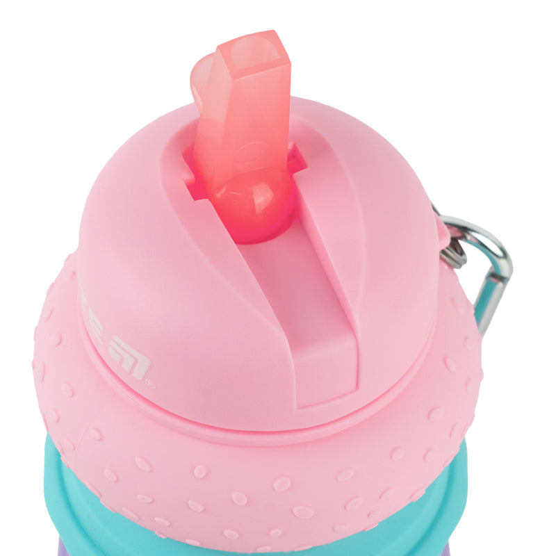 Силиконовая бутылка для воды Kite K26-1271-2, 600 мл, розовая