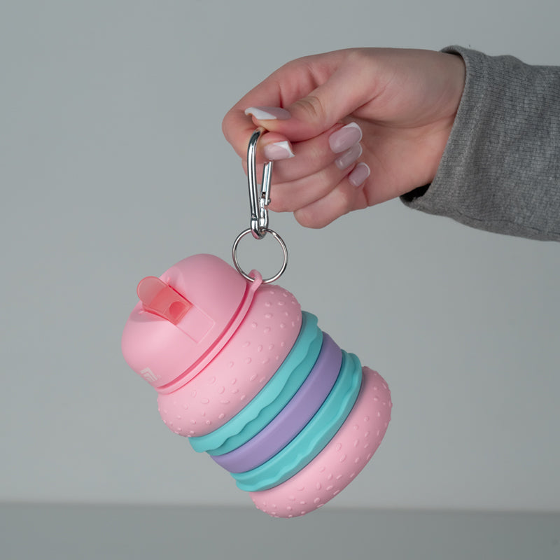 Силиконовая бутылка для воды Kite K26-1271-2, 600 мл, розовая