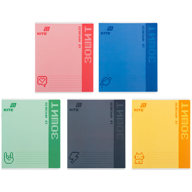 Зошит шкільний Kite One Color K26-232, 12 аркушів, клітинка