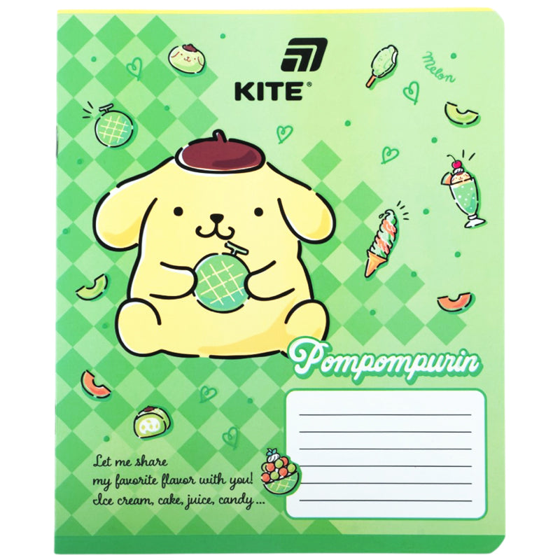 Тетрадь школьная Kite Kuromi HK25-232-4, 12 листов, клетка