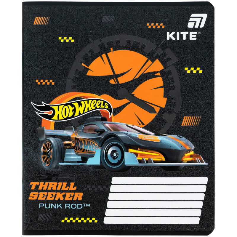 Зошит шкільний Kite Hot Wheels HW26-232, 12 аркушів, клітинка