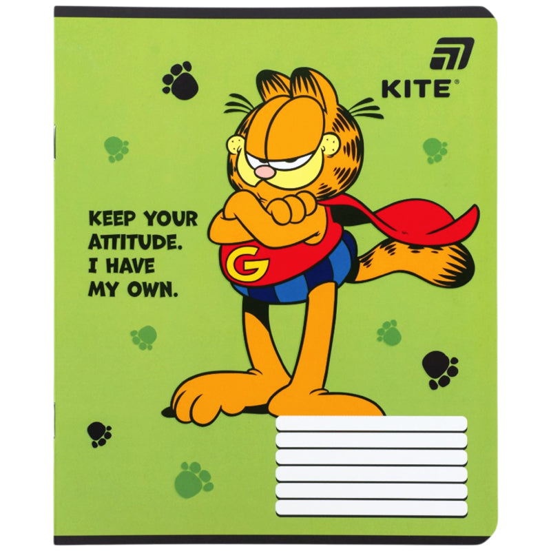 Зошит шкільний Kite Garfield GF26-232-4, 12 аркушів, клітинка