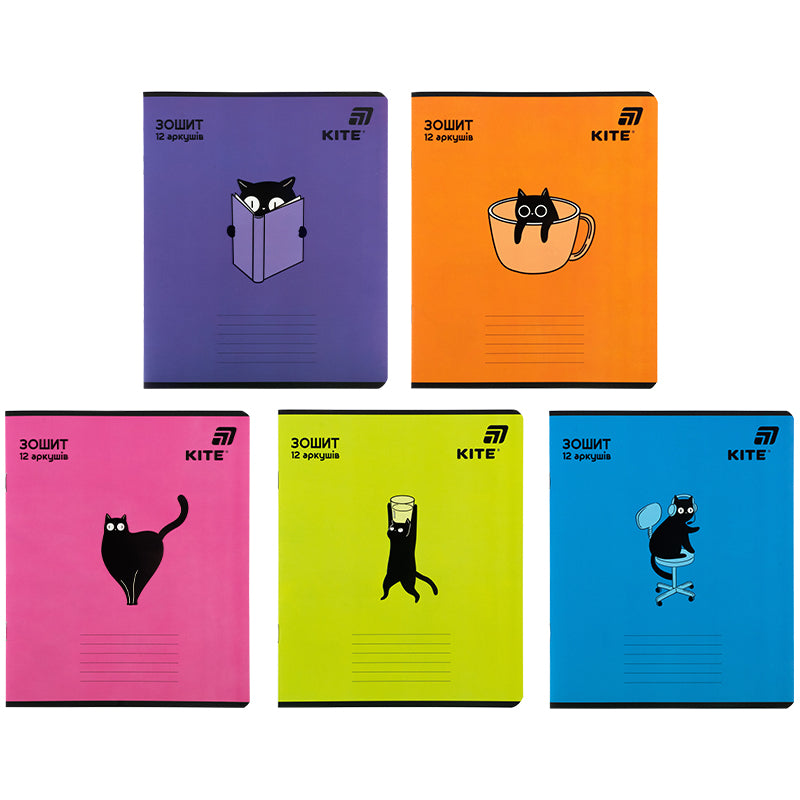Зошит шкільний Kite One color K26-234, 12 аркушів, лінія