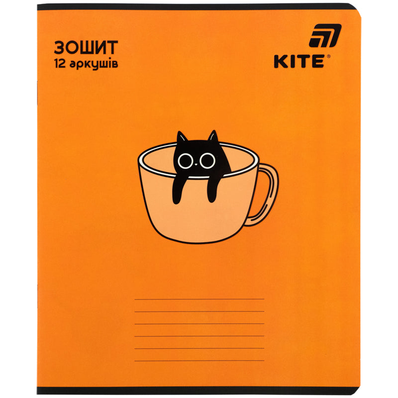 Зошит шкільний Kite One color K26-234, 12 аркушів, лінія