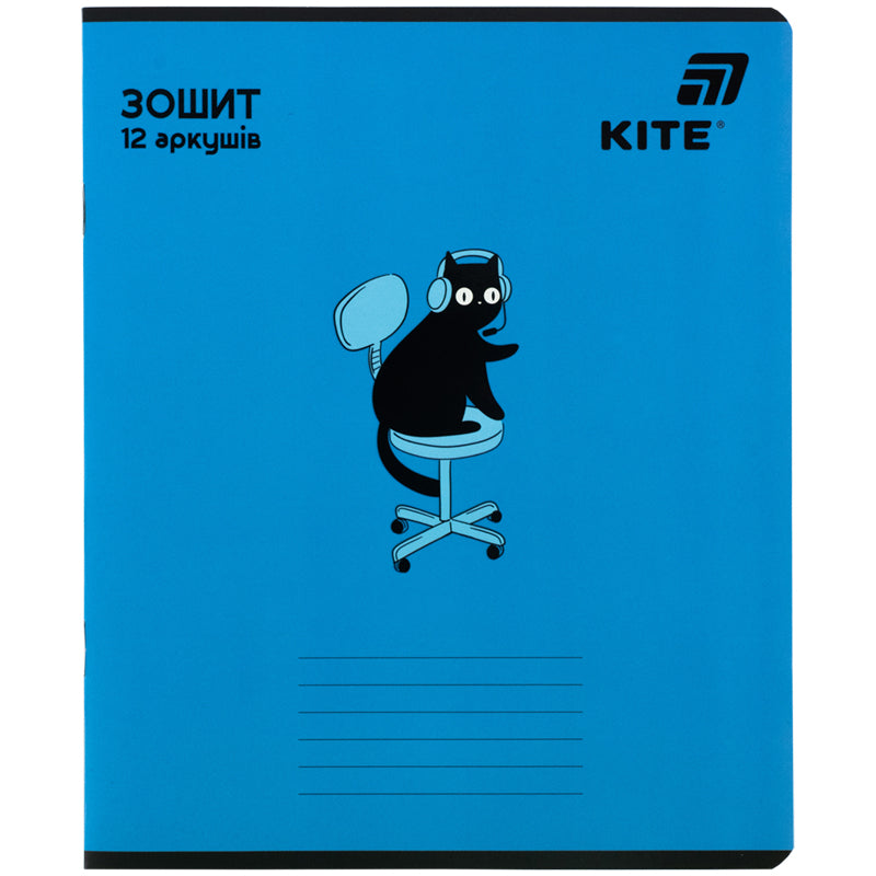 Зошит шкільний Kite One color K26-234, 12 аркушів, лінія