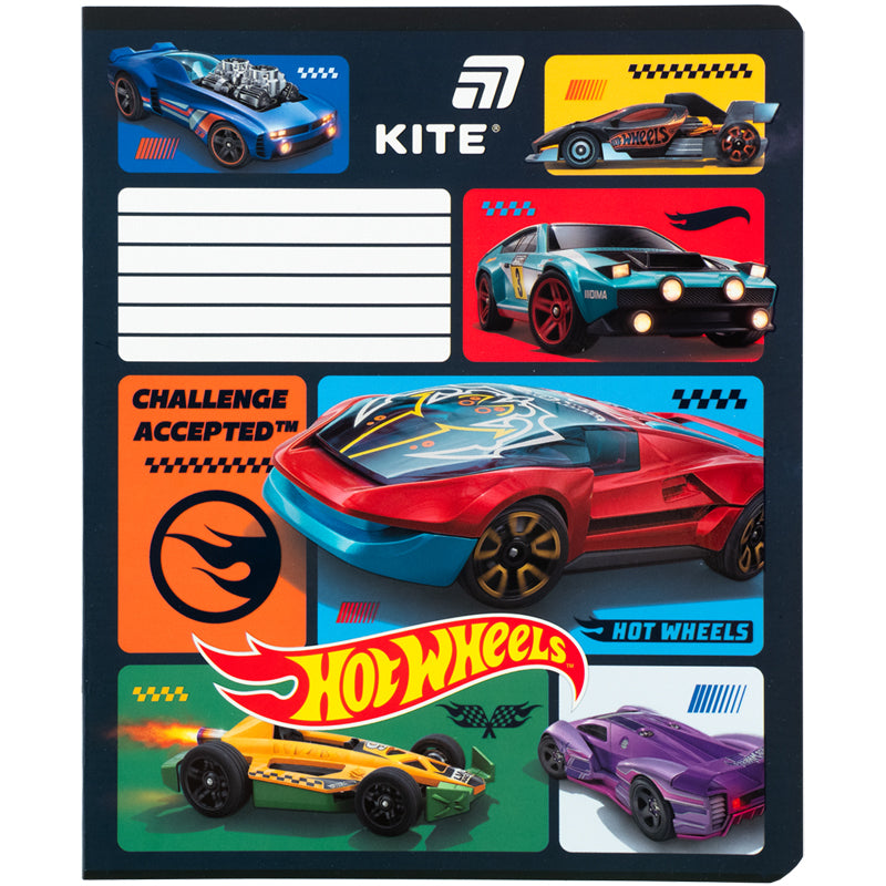 Зошит шкільний Kite Hot Wheels HW26-234, 12 аркушів, лінія
