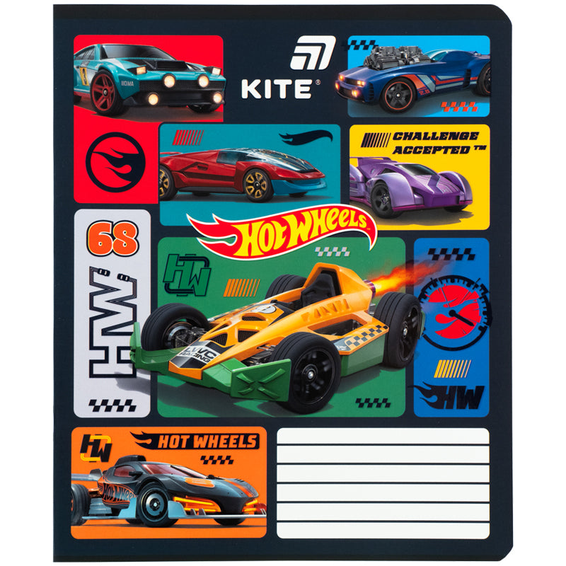 Зошит шкільний Kite Hot Wheels HW26-234, 12 аркушів, лінія