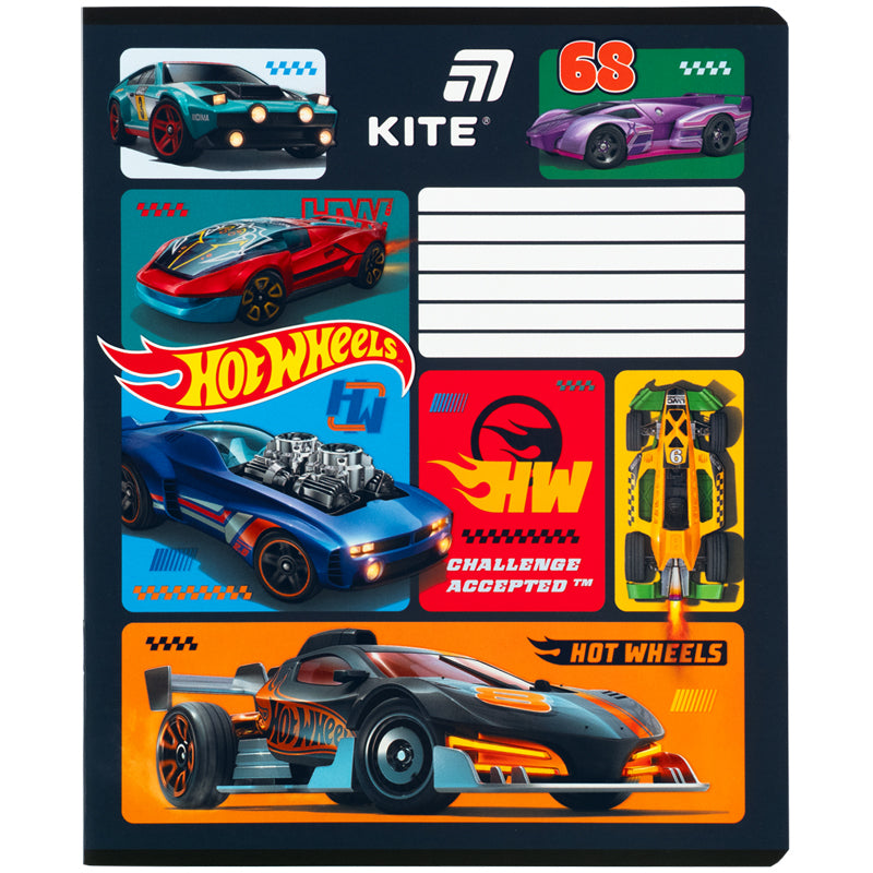 Зошит шкільний Kite Hot Wheels HW26-234, 12 аркушів, лінія