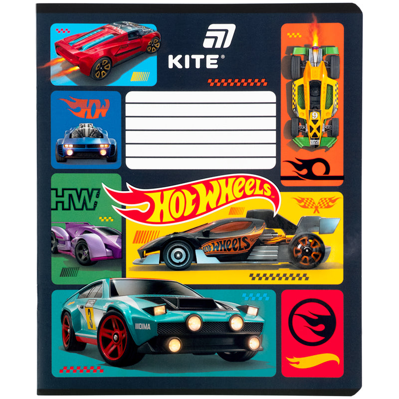 Зошит шкільний Kite Hot Wheels HW26-234, 12 аркушів, лінія