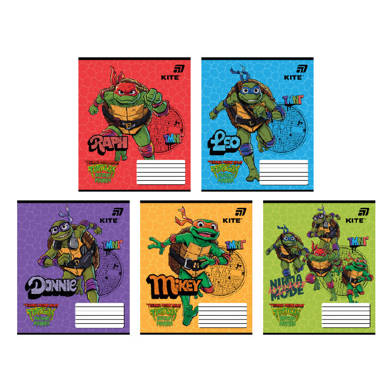 Зошит шкільний Kite Ninjia Turtles NT26-234, 12 аркушів, лінія
