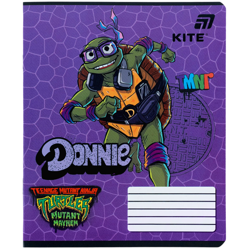 Зошит шкільний Kite Ninjia Turtles NT26-234, 12 аркушів, лінія