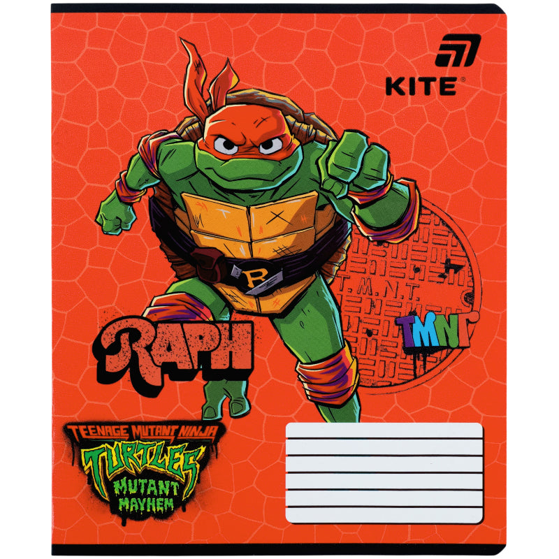 Зошит шкільний Kite Ninjia Turtles NT26-234, 12 аркушів, лінія