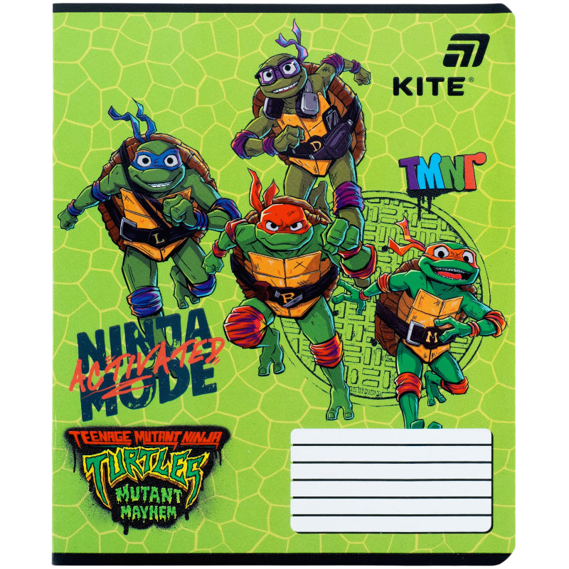 Зошит шкільний Kite Ninjia Turtles NT26-234, 12 аркушів, лінія