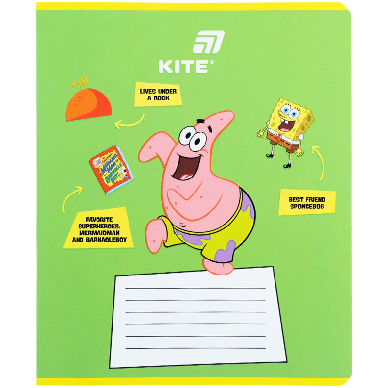 Зошит шкільний Kite Sponge Bob SB26-234, 12 аркушів, лінія