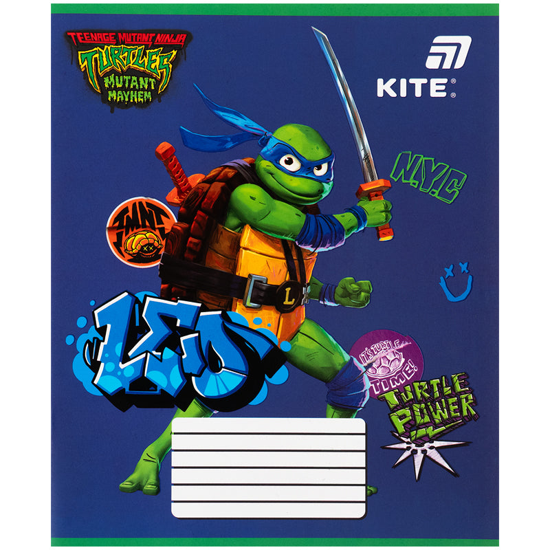 Зошит шкільний Kite Ninjia Turtles NT26-235, 12 аркушів, коса лінія