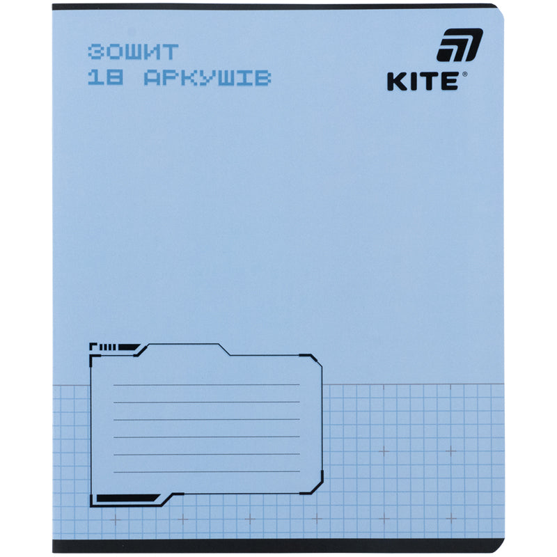 Зошит шкільний Kite One color K26-236-1, 18 аркушів, клітинка