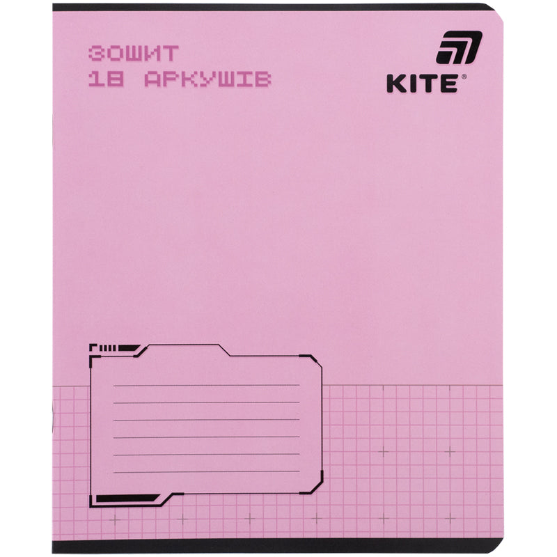 Зошит шкільний Kite One color K26-236-1, 18 аркушів, клітинка