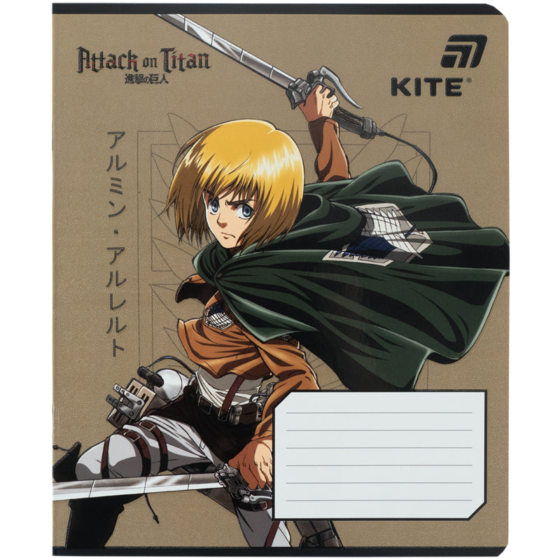 Зошит шкільний Kite Attack on Titan  AT26-236, 18 аркушів, клітинка