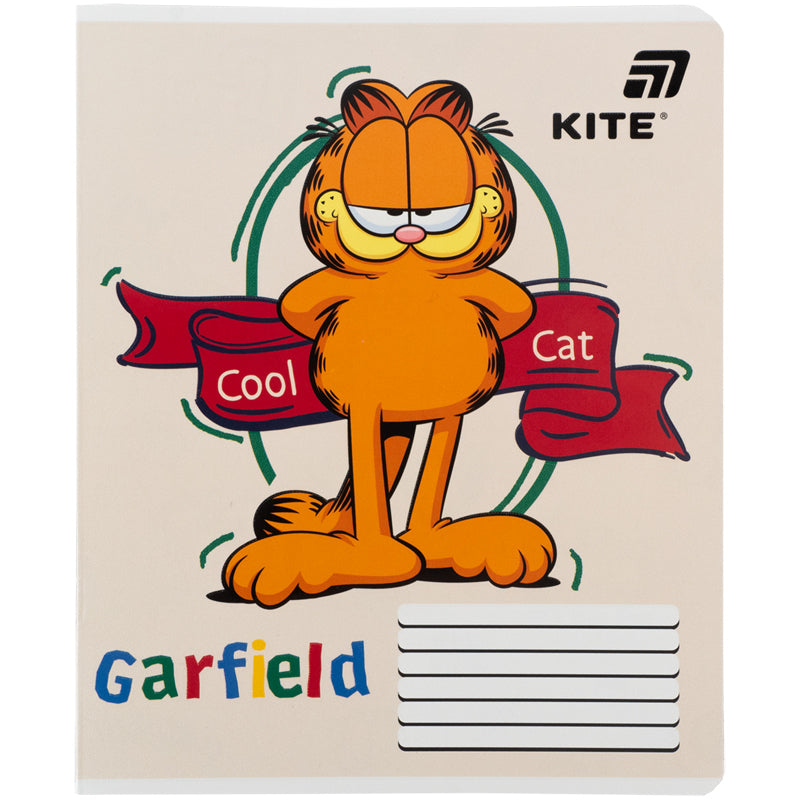 Тетрадь школьная Kite Garfield GF26-236, 18 листов, клетка