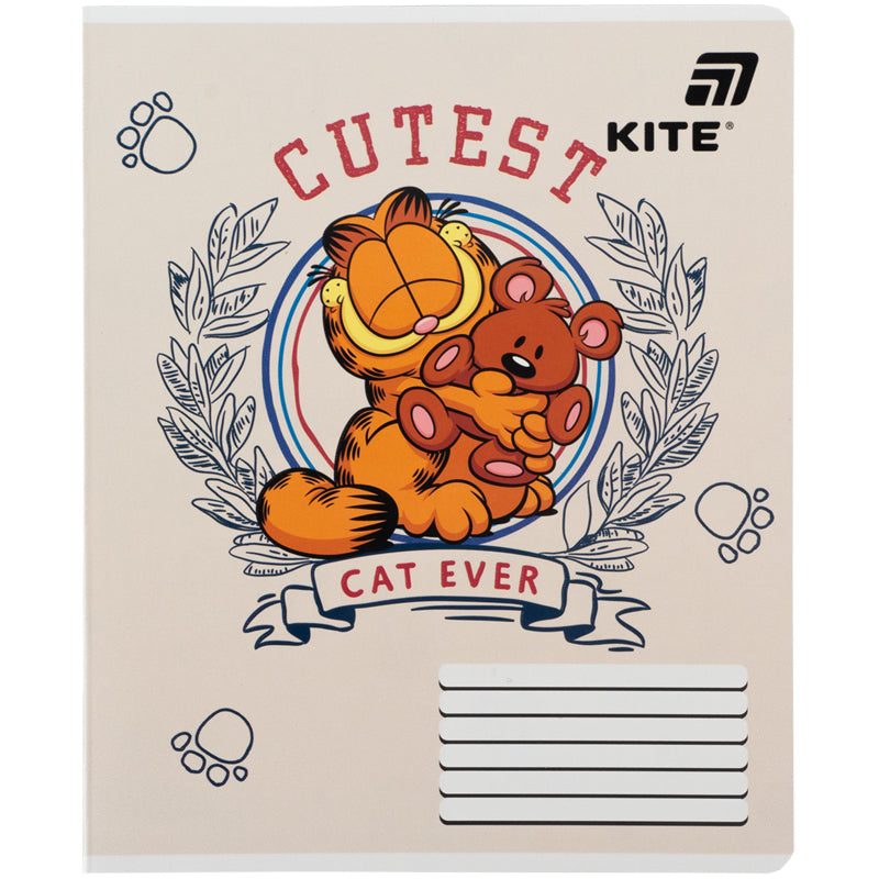 Тетрадь школьная Kite Garfield GF26-236, 18 листов, клетка