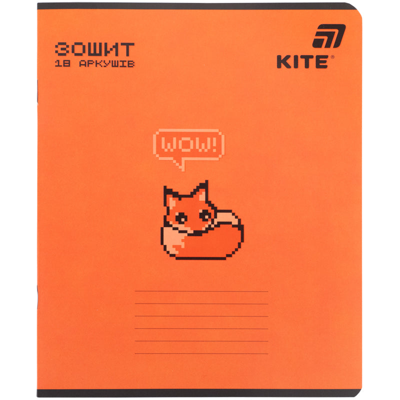 Зошит шкільний Kite One color K26-237-1, 18 аркушів, лінія