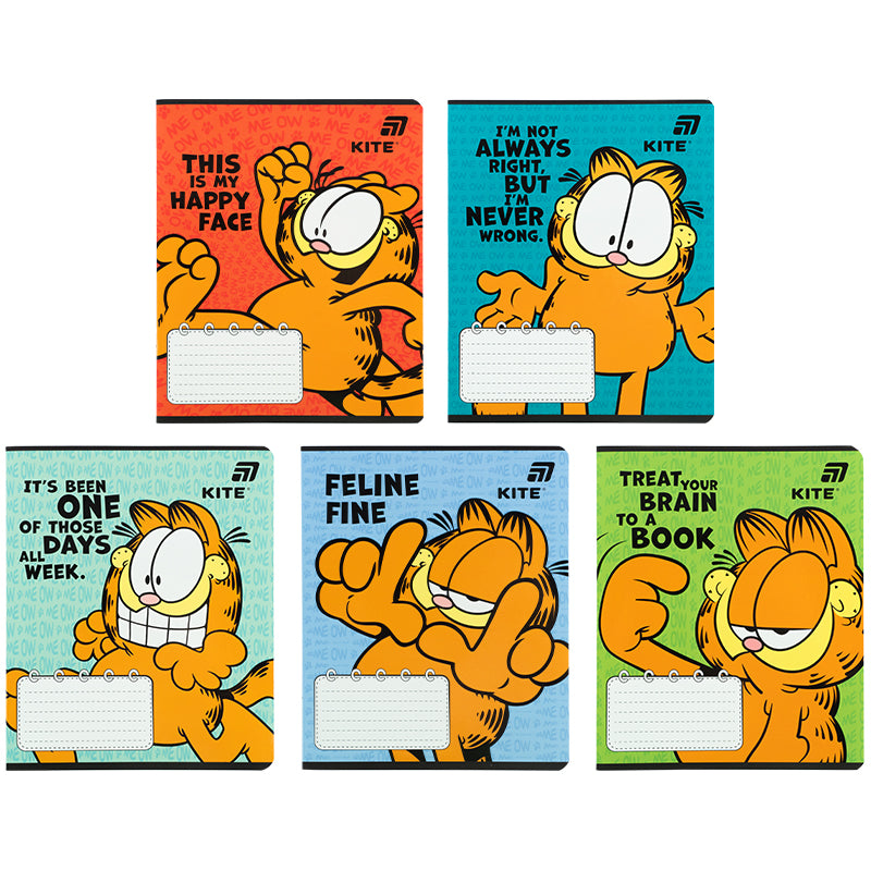 Тетрадь школьная Kite Garfield GF26-237, 18 листов, линия
