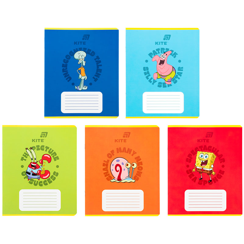 Тетрадь школьная Kite Sponge Bob SB26-237, 18 листов, линия