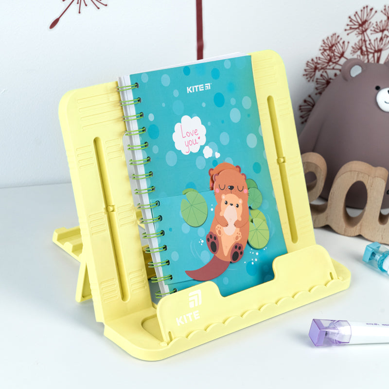 Підставка для книг Kite K25-330-4, пластикова,  світло-жовта