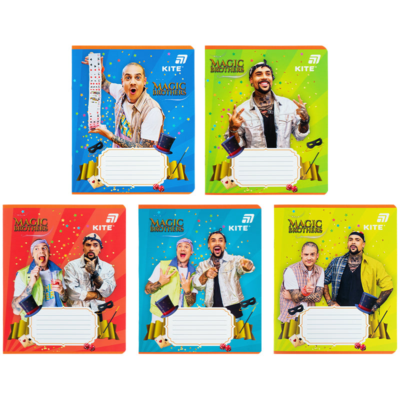 Тетрадь школьная Kite Magic Brothers MB26-232, 12 листов, клетка