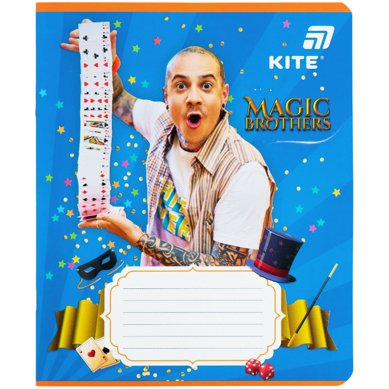 Тетрадь школьная Kite Magic Brothers MB26-232, 12 листов, клетка