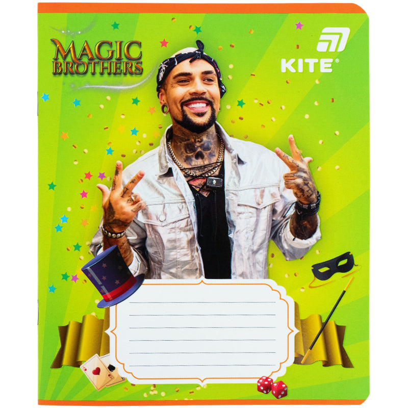 Тетрадь школьная Kite Magic Brothers MB26-232, 12 листов, клетка