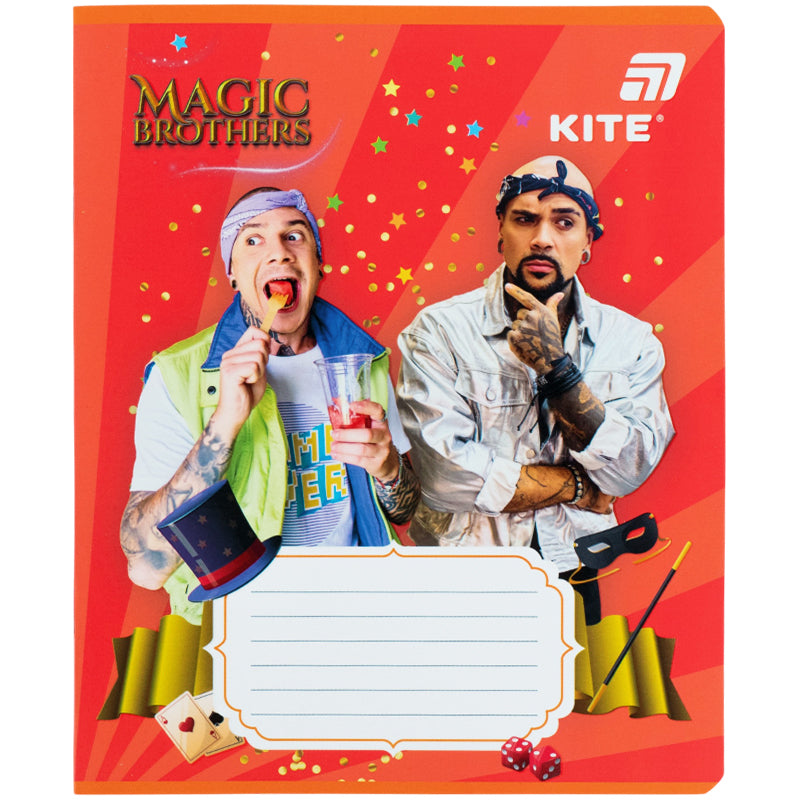 Тетрадь школьная Kite Magic Brothers MB26-232, 12 листов, клетка