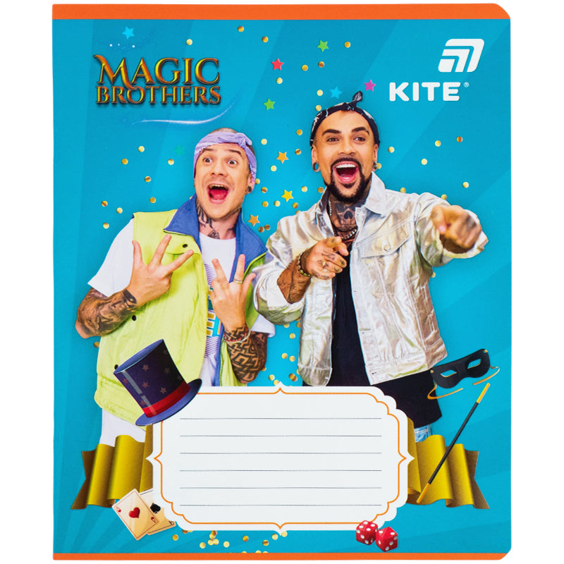 Тетрадь школьная Kite Magic Brothers MB26-232, 12 листов, клетка