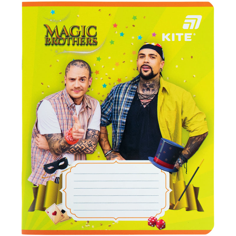 Тетрадь школьная Kite Magic Brothers MB26-232, 12 листов, клетка