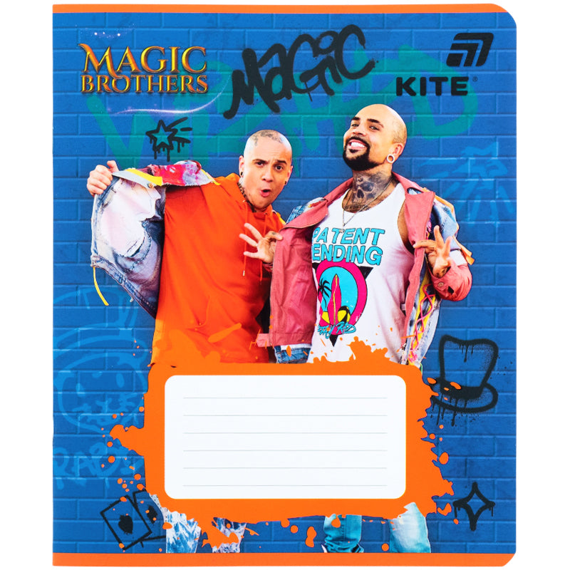 Зошит шкільний Kite Magic Brothers MB26-234, 12 аркушів, лінія