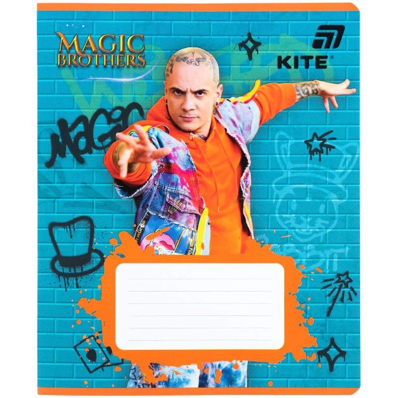 Зошит шкільний Kite Magic Brothers MB26-234, 12 аркушів, лінія
